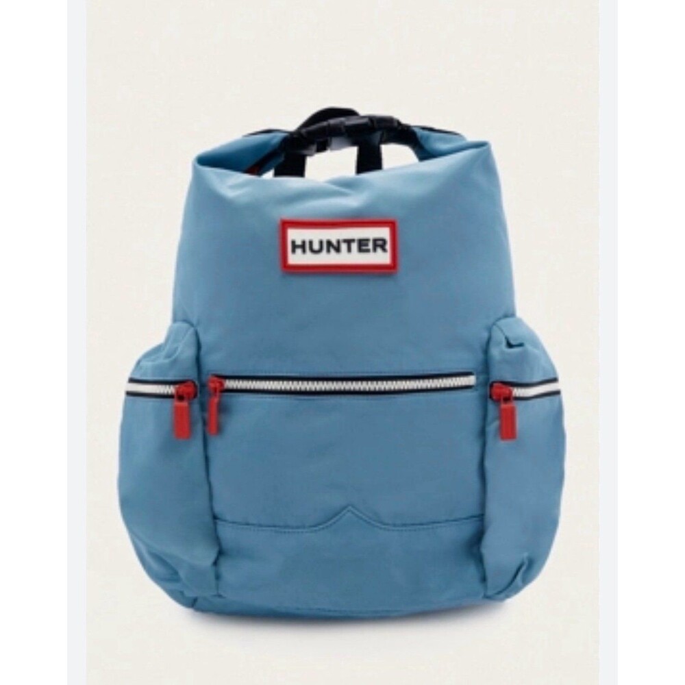 Hunter Original Top Clip Nylon Backpack Blue Waterproof Travel Bag - Picture 10 of 10